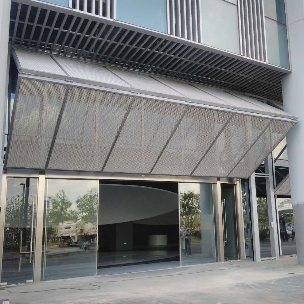 幕牆電動上折疊門